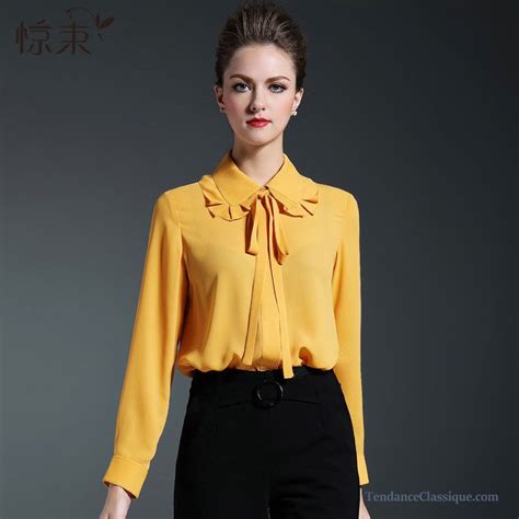 Blouse femme chic chemisier chic mode femme chic décontracté mode femme élégante tenue chic femme chemisier femme idée habit mariage combinaison femme chic robe européenne. chemise femme tendance pas cher,Chemisier femme chic - www ...