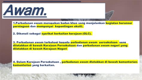 6 kandungan akta mengandungi 7 bahagian: Perbezaan Badan Berkanun Dan Badan Tidak Berkanun