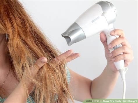 Remember your dryer should be at least 1800 watts and have multiple air and heat settings. 3 Ways to Blow Dry Curly Hair Straight - wikiHow