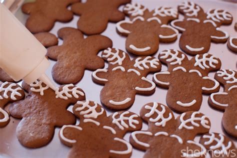 Use cookie icing to attach eyeballs onto reindeer faces. Upsidedown Gingerbread Man Made Into Reindeers - Upside ...