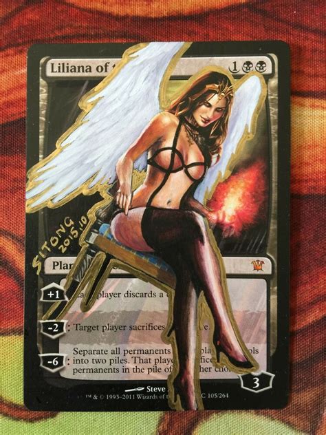 Maybe you would like to learn more about one of these? MTG ALTERED ART HAND PAINTED LILIANA OF THE VEIL SEXY ANGEL BY SITONG | eBay