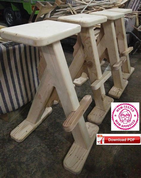 The legs were glued at the same time to cut down on the time wasted waiting for glue to dry as these 5 pieces were the mcm queen size bed and nightstands plan $10 25 page pdf. 24 inch bar stool plan/craft stool plan/wood stool plan ...