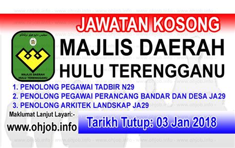 Maklumat kerjaya terkini datang dari sektor bank yaitu maybank. Jawatan Kosong MDHT - Majlis Daerah Hulu Terengganu (03 ...