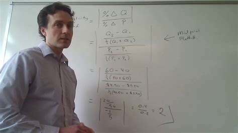 Calculating price elasticity of demand: Elasticity of Demand Using the Midpoint Method - YouTube