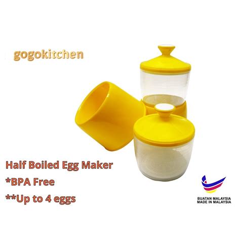 Sungguh tersaji menggiurkan dan mengundang selera! Half Boiled Egg Maker / Bekas Telur Separuh Masak | Shopee ...