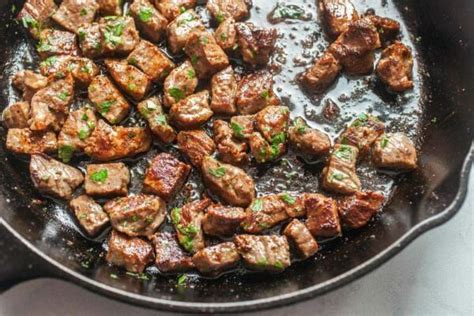 Plus, they cook in under 10 minutes. Garlic Herb Steak Bites (Simply Recipes) | Steak bites ...