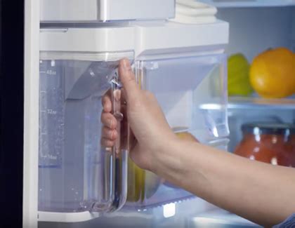 The filter can remove up to 220 different types of pollutants, giving you the if you want to keep the pitcher in the fridge, you might need a smaller size even then. Automatically fill your water pitcher in your Samsung ...