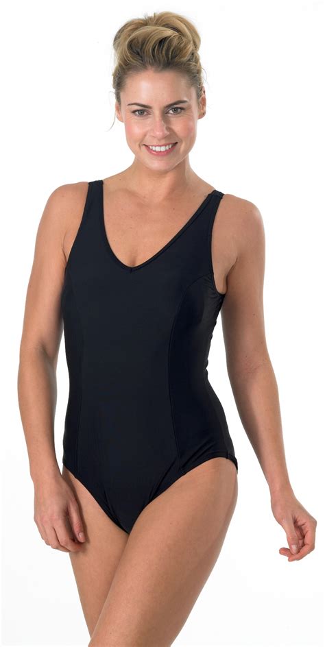 * extra extra extra large (xxxl): WOMENS BLACK SUPPORT CONTROL PANEL LADIES SWIMMING COSTUME ...