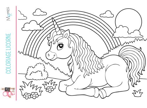 Ensuite, faite un clic droit enregistrer. Coloriage Licorne Avec Son Bebe