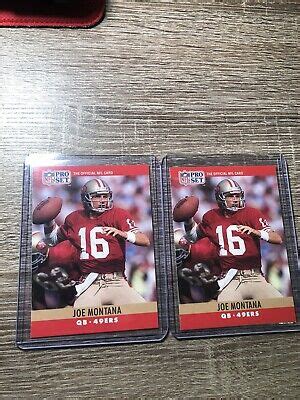 Recently added card # oldest newest highest srp highest price lowest price biggest discount highest percent off print run least in stock most in stock ending soonest. 1990 Pro Set Joe Montana #293 Football Card | eBay