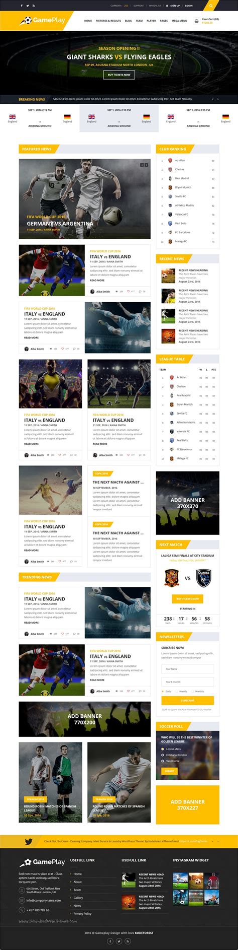 Free, responsive magazine template containing many types of magazine newsfeeds and. Gameplay is a wonderful responsive #HTML #bootstrap ...