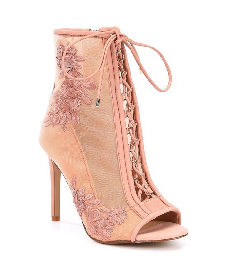 Floral pattern heels at dillards. Gianni Bini Janan Floral Mesh Laceup Shooties #Dillards ...