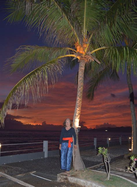 If your wifi is good, this should look great. 16. Anne standing under a coconut tree with a gorgeous ...