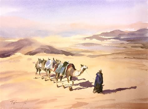 If you let something intrusive enter your life, your life will become difficult. Warm Sands / Watercolour By Artist Trevor Waugh