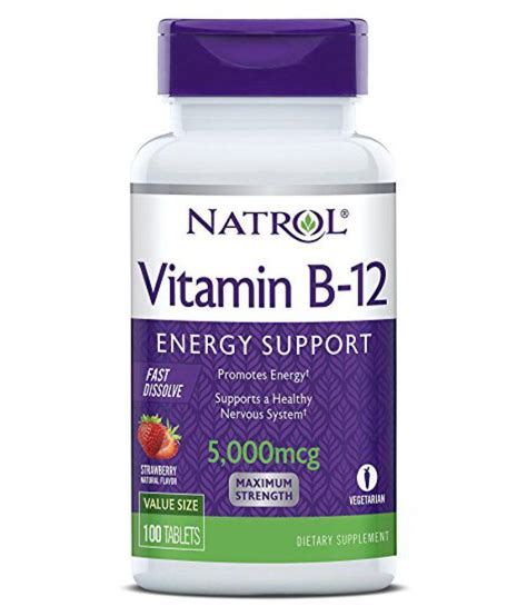 A daily b12 supplement is well advised for. Natrol Vitamin B12 Fast Dissolve Tablets Tablets 1 gm: Buy ...