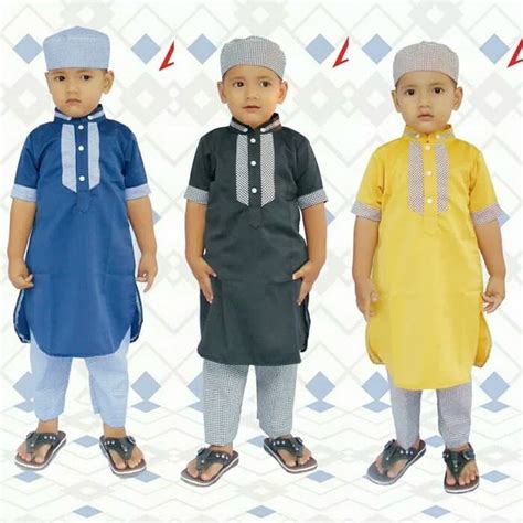 Size diukur dari ketiak ketiakbahu bahu s. Baju Gamis Anak Laki Laki Modern - Voal Motif