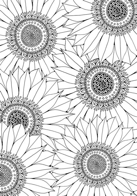 Printable coloring pages for adults flowers. Pin on Crafts Ideas