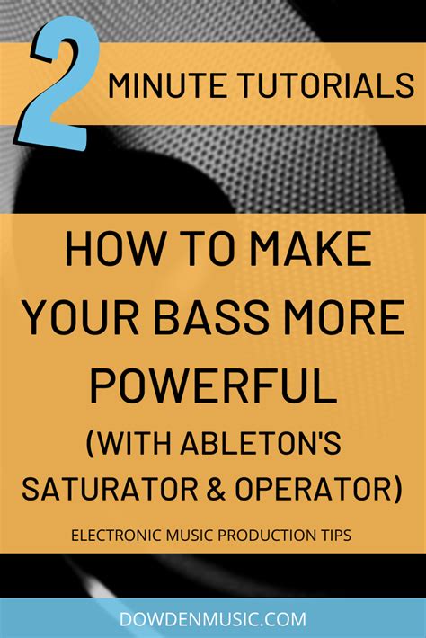 Stop starting a screen, learn how to make music without a laptop: How to Make Your Bass More Powerful Using Ableton's ...