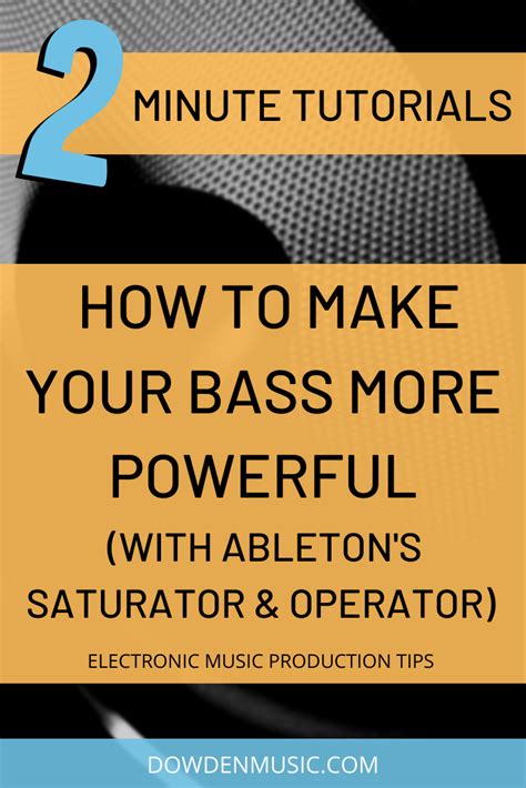 I expect most of you already own a computer, and chances are, it will be completely adequate for getting you up and running. How to Make Your Bass More Powerful Using Ableton's ...