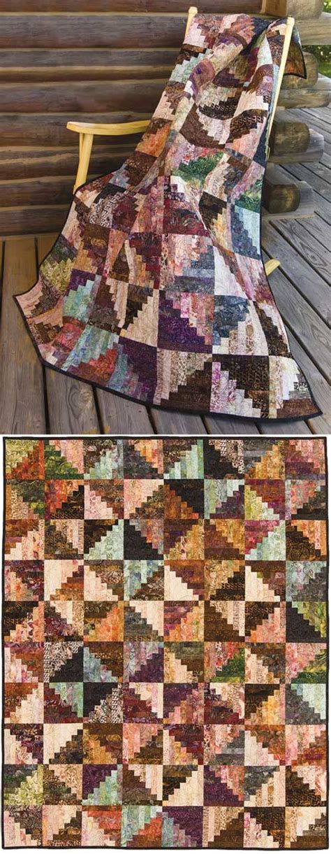 They are blocks made with a center square, with strips of fabric sewn around this square. BROWN-BEIGE SPLIT LOG CABIN QUILT KIT | Log cabin quilt ...