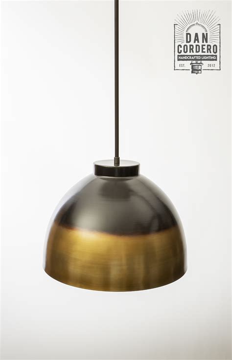 Diamond cut two tone pendant. Two-Tone Duke Dome Pendant Light Fixture | Dan Cordero - Handcrafted Lighting