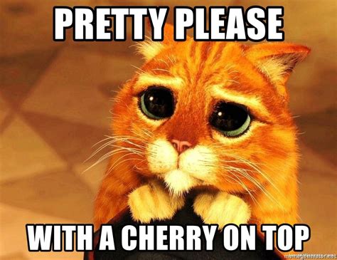 We did not find results for: Pretty Please With a cherry on top - Puss in Boots | Meme ...