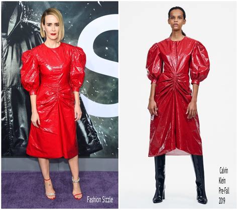 Night shyamalan's glass brings together familiar characters from unbreakable and split, but sarah paulson's new character dr. Sarah Paulson In Calvin Klein 205W39NYC @ 'Glass' New York ...