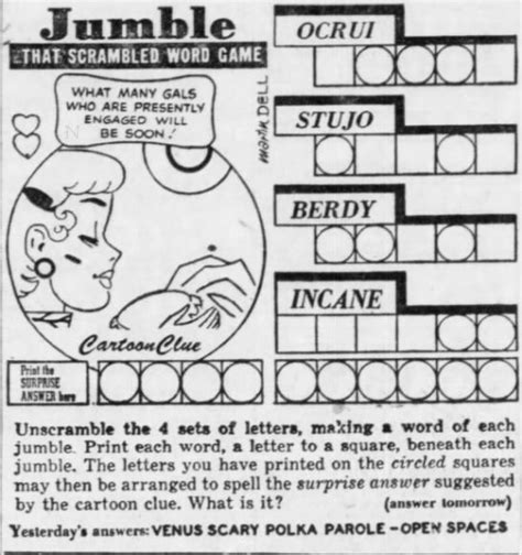 The plaintiffs, detroit free press, detroit news, michigan representative john conyers. May 26, 1960 - Jumble: That Scrambled Word Game | Scramble ...