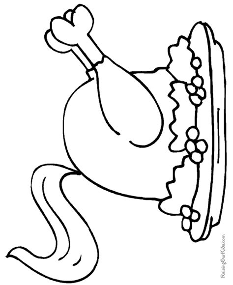 Happy thanksgiving from hello kitty as well. Free Thanksgiving dinner coloring page - 008