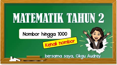 Pertama, perpanjangan dan pembayaran pajak kendaraan setiap tahun sekali. Matematik Tahun 2 | SK | Kenali Nombor - YouTube