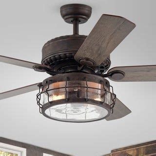 Great savings & free delivery / collection on many items. Carbon Loft Kjirsten Rustic Bronze 52-inch 5-blade Lighted ...