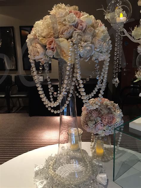 Maybe you would like to learn more about one of these? Floral Pearl Table Decoration - Hire - So Lets Party