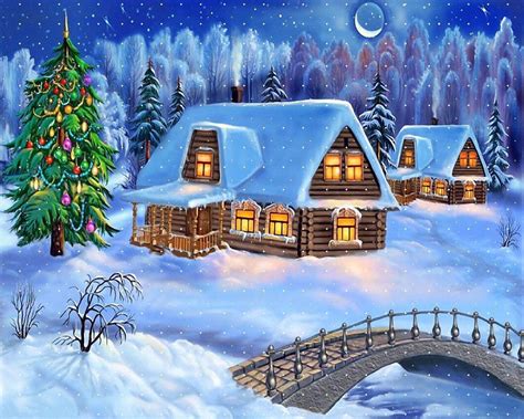 Noël ( noel) à télécharger afin de donner des couleurs à votre pc.père noël et un village sous la neige.fonds d' écrans animés noel , gratuits. Fonds d'écran Noël Paysages - MaximumWall