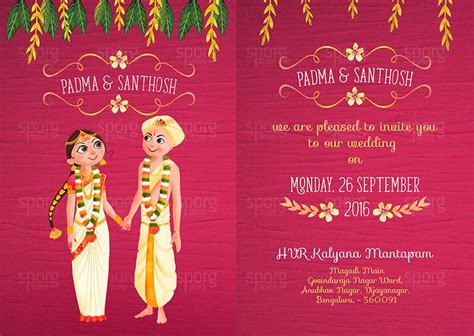 Traditionally, south indians don't have an engagement ceremony and hence, your cards can include a love story leaflet instead of an engagement function one. wedding invitation, wedding printing, rajasthan, India