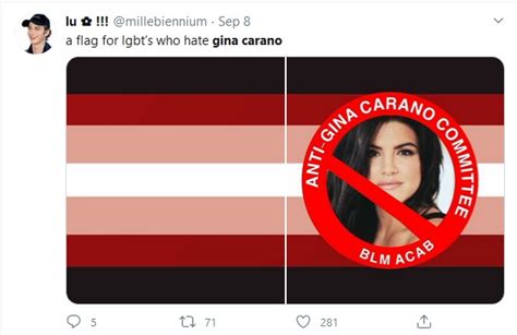 The mandalorian star gina carano has responded to the wave of online backlash against her in very gina carano fashion. SJW's and tranny's are going after Gina Carano on Twitter | TigerDroppings.com