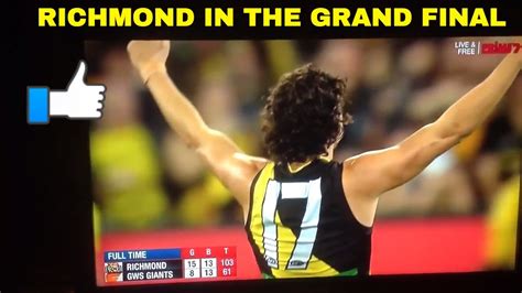 Richmond vs gws giants all goals and highlights first half | grand final 2019. AFL-Richmond vs GWS Preliminary Final last 40 seconds ...