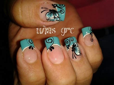 Diseno de pie flor y mariposa en colores alegres unas decoradas. Pin de Angélica en Uñitas Divinas.♥♥ (con imágenes ...