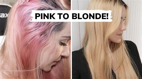 Bleaching out permanent dyes can be a difficult process as the outcome is usually patches of blond orange and red. Removing My Pink Hair Dye (No Bleach) - YouTube