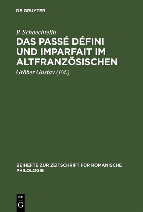 + 3.p.pl.) des „ présent de l'indicatif et du subjonctif , bei den daraus abgeleiteten formen des imperativs sowie bei allen formen des „ futur simple  und des „ conditionnel présent . Das Passé défini und Imparfait im Altfranzösischen von P ...