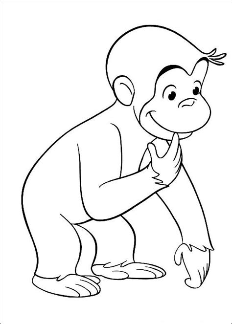 Free curious george coloring pages. Kids-n-fun.com | 30 coloring pages of Curious George