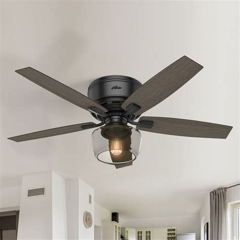 You can control them without leaving your seat. Hunter 52-Inch Bennett Matte Black Ceiling Fan with Light ...