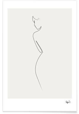 Find & download free graphic resources for line art woman. Dunkle Gesichter-Linienzeichnung Poster | JUNIQE