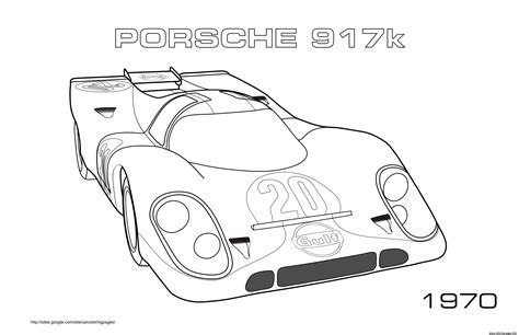 Each page includes the following to color, read and visually learn with toddlers, preschoolers, kindergarten, grade 1, grade 2, grade 3, grade 4, grade 5, and grade 6 students. Porche 917k 1970 Coloring Pages Printable