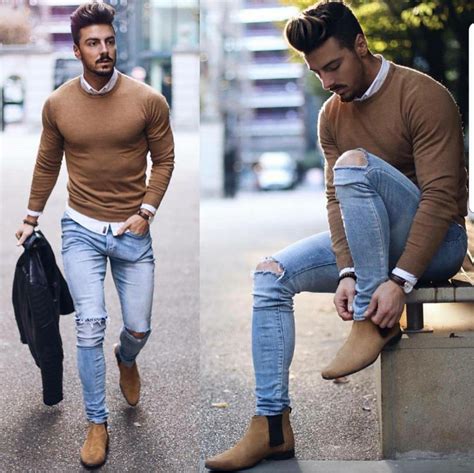 It seems like most stylish men agree that chelsea boots are pretty darn cool. Pin by Luke Miller on Outfits & Guides | Mens outfits ...