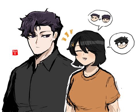 Adult Shousuke and Hitomi (Quick Doodle) : r/Komi_san