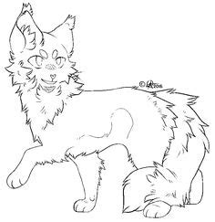 These linearts is my linearts there not for sell there a pay to use only my watermark and signtaure. F2U Cat Base by zenegarde | Warrior cat drawings ...