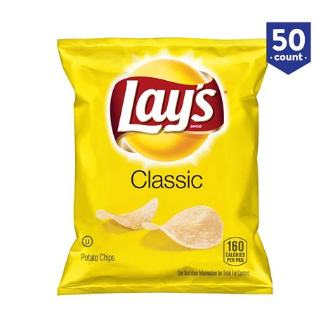Baked in just ten minutes with a nice crispy edge. (50 pack) Lays Classic Potato Chips Gluten free (1 oz ...