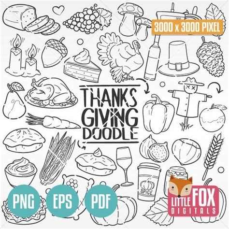 15 easy food decor ideas (август 2021). THANKSGIVING doodle icon vector. Family Party Objects ...