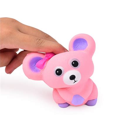 Make Jumbo Custom Vinyl Mini Pu Soft Kawaii Mouse Cheap Diy Pink ...