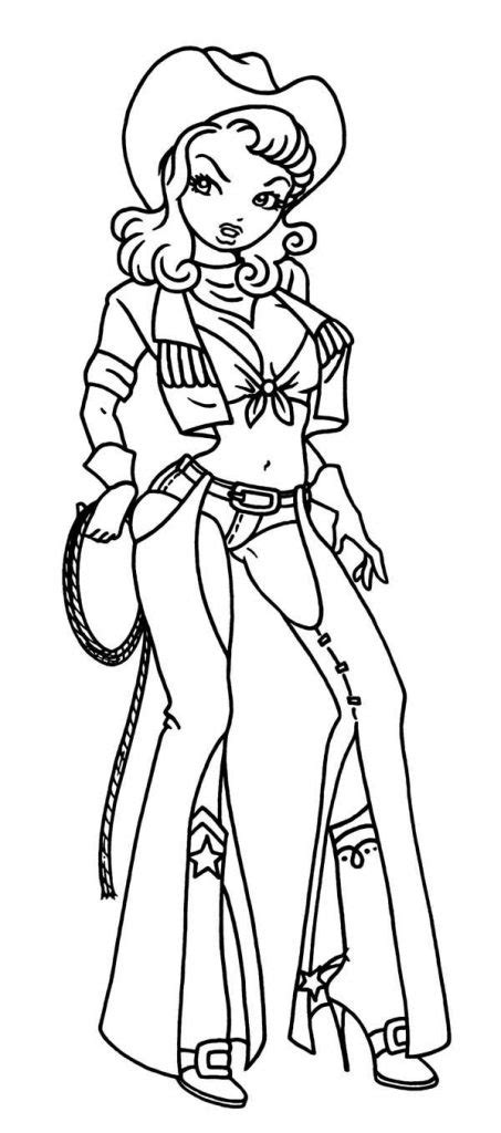 Cut out one of each type of shape (head, neck, body, and front and back legs), remembering where the letters were. Cowboy Cowgirl Coloring Pages at GetColorings.com | Free ...